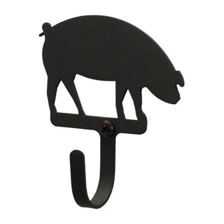 Village Wrought Iron Village Wrought Iron WH-11-XS Pig Wall Hook Extra Small - Black WH-11-XS